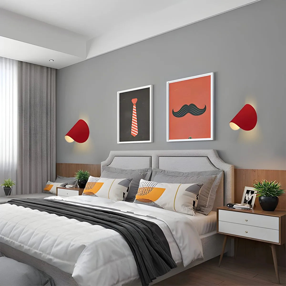 Antizer Adjustable Half Shade Wall Sconce