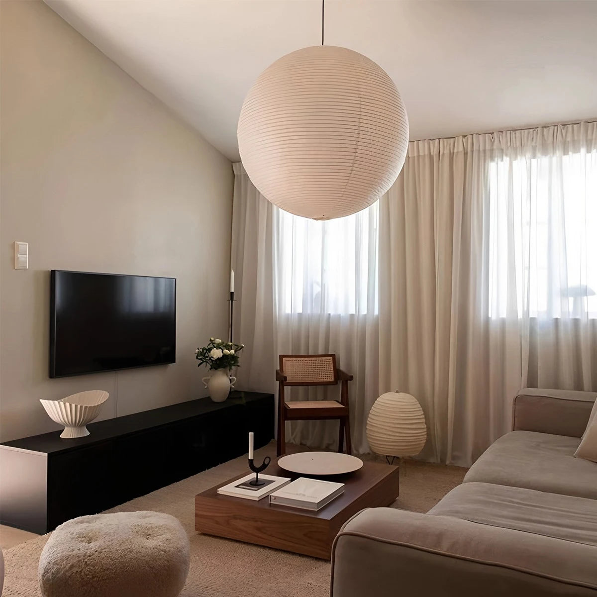 Antizer Akari Spherical Pendant Light for Living Room