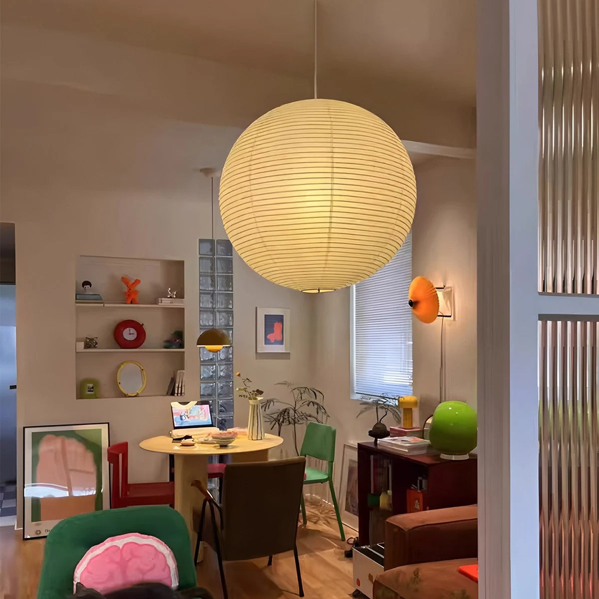 Antizer Akari Spherical Pendant Light for Living Room