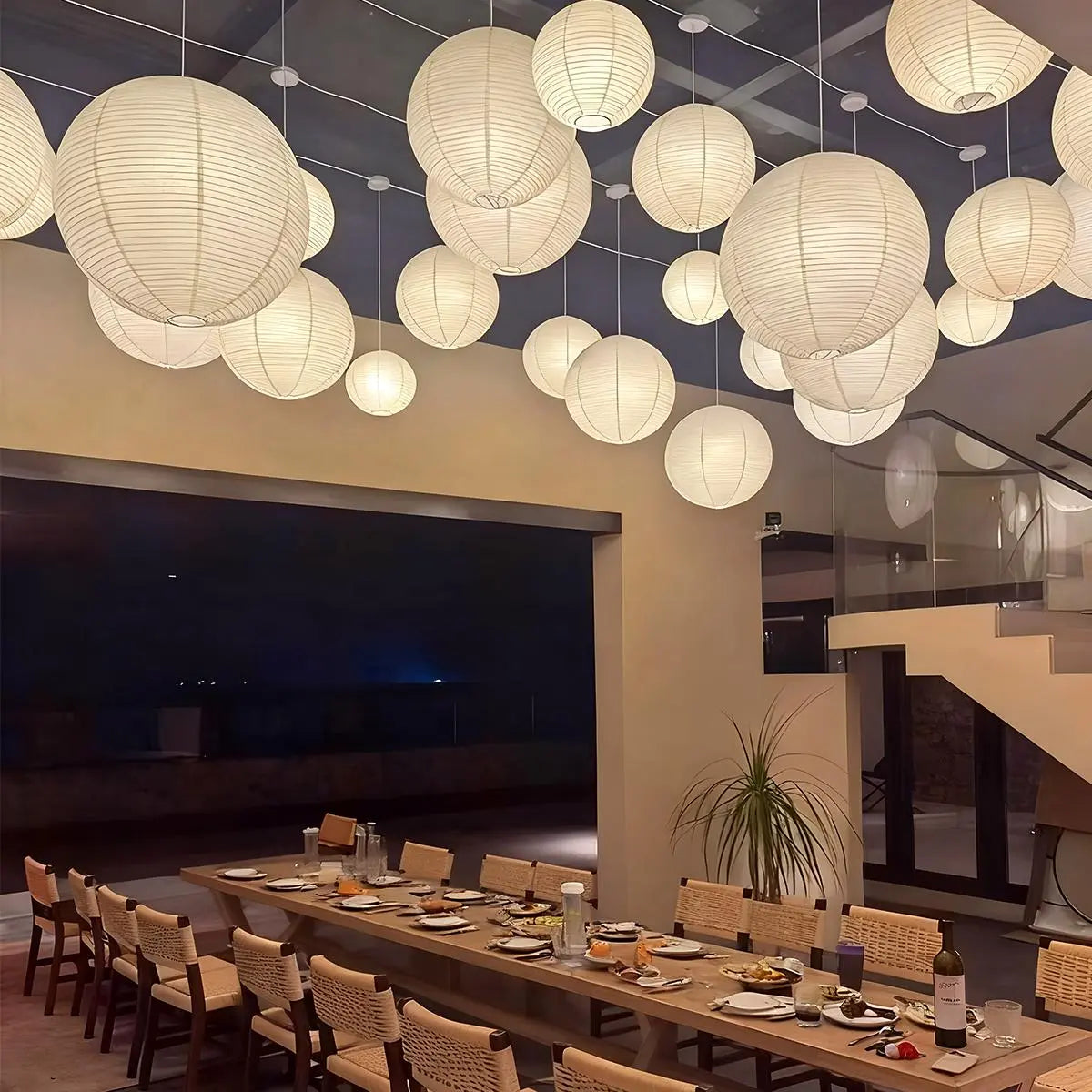 Antizer Akari Spherical Pendant Light for Living Room