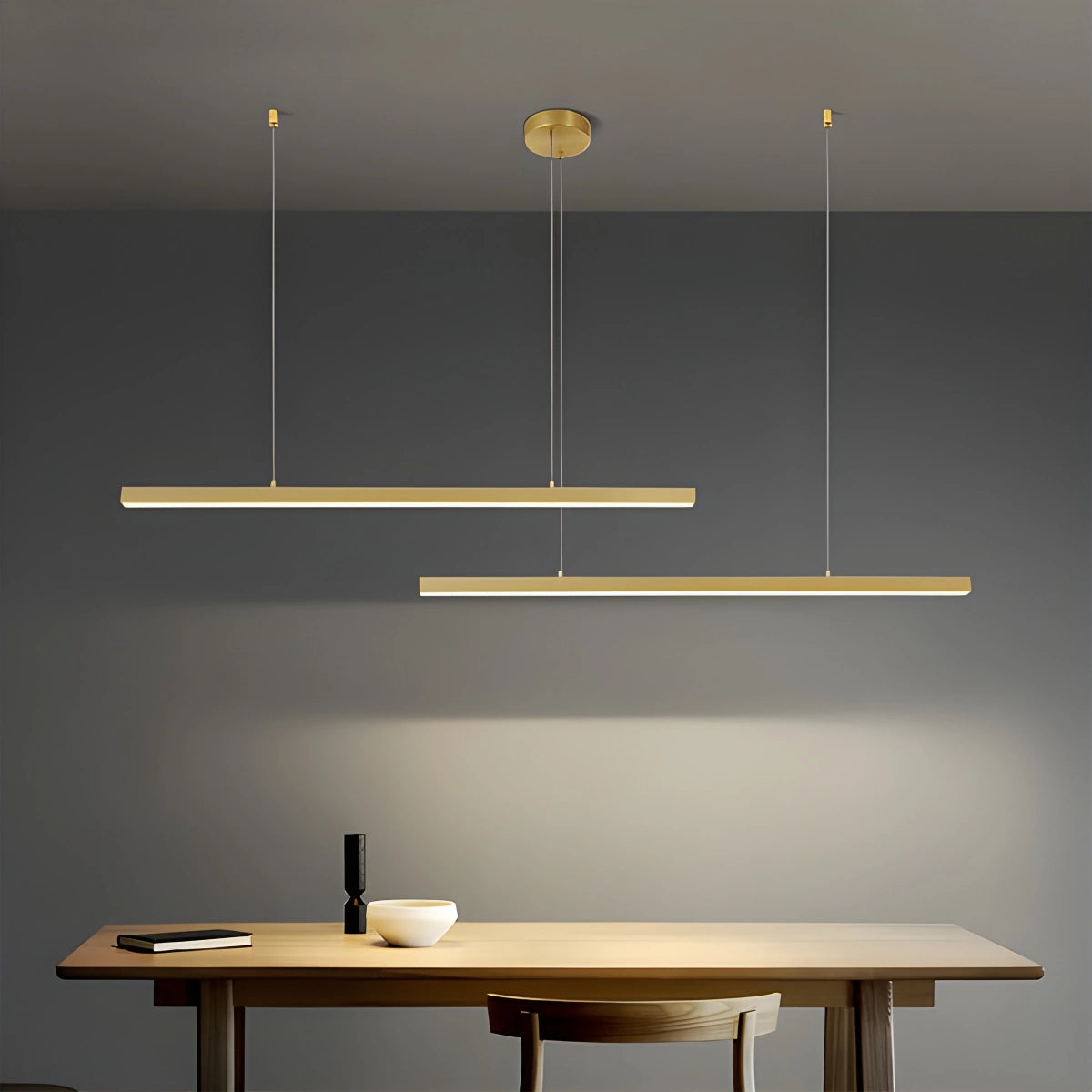 Antizer All Copper Minimalist Chandelier for Dining & Living Rooms