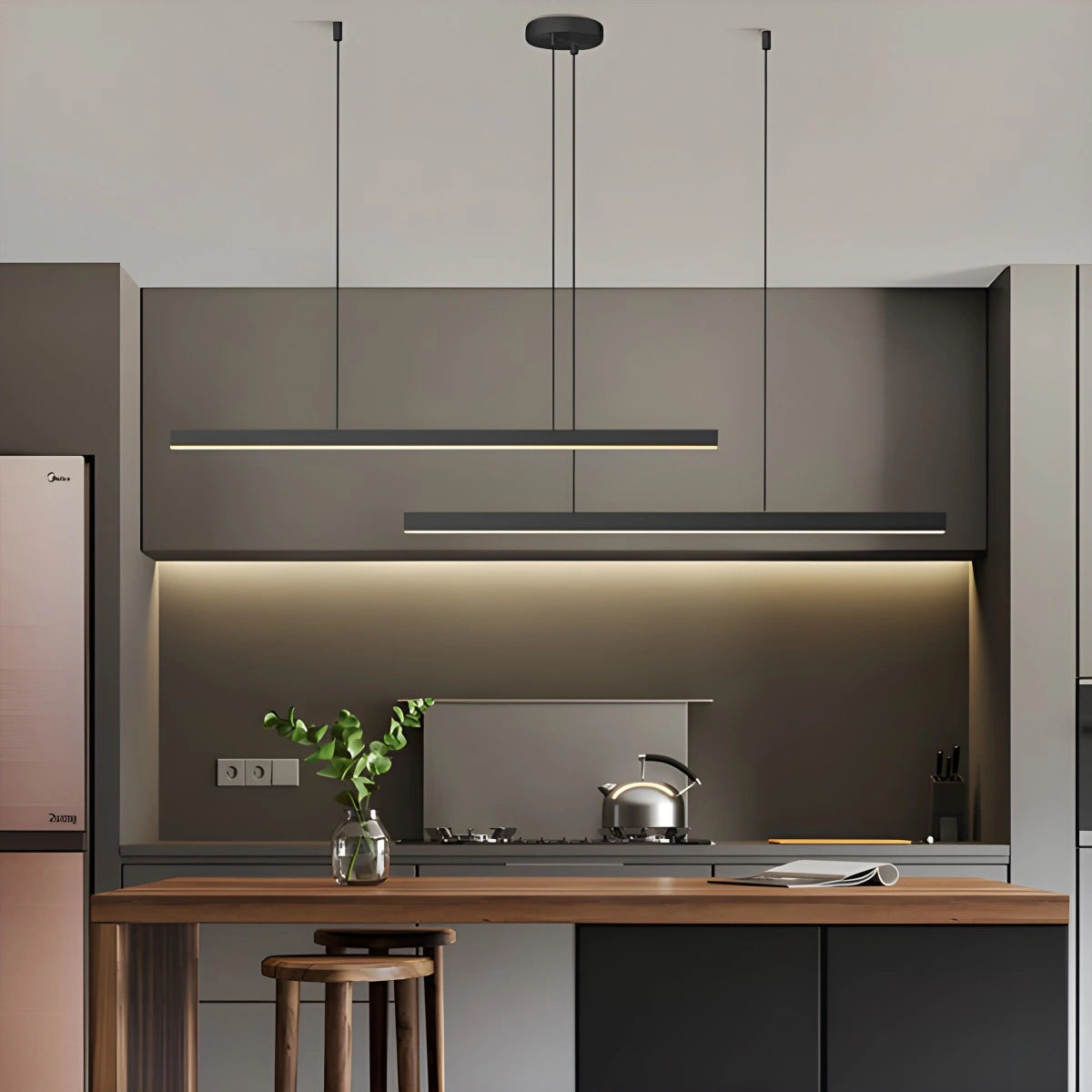 Antizer All Copper Minimalist Chandelier for Dining & Living Rooms