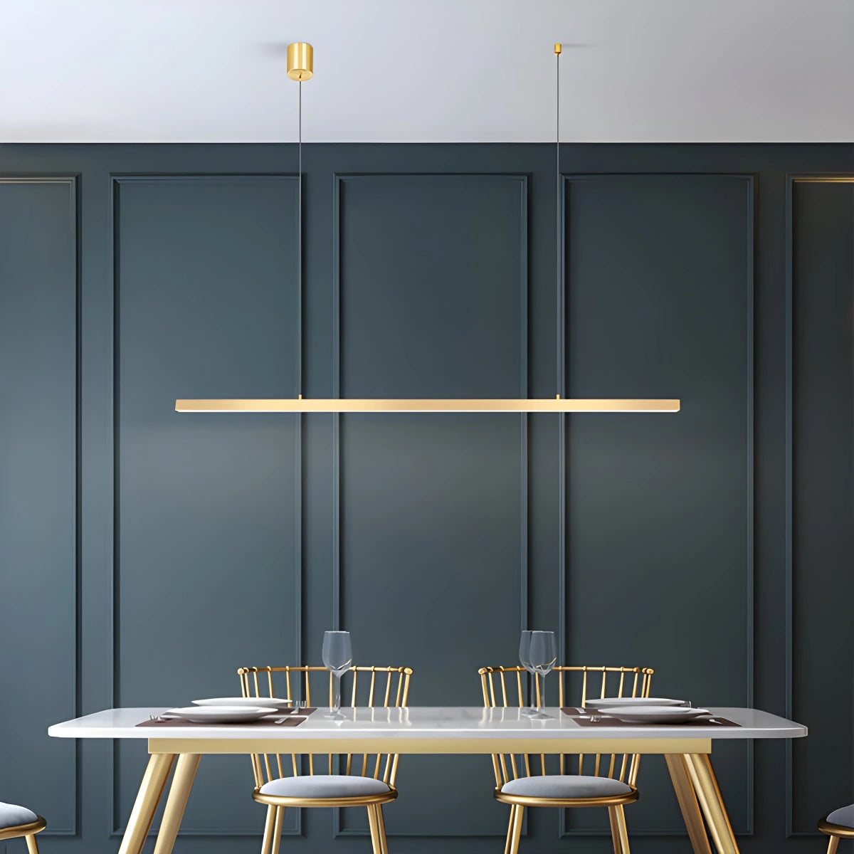Antizer All Copper Minimalist Chandelier for Dining & Living Rooms