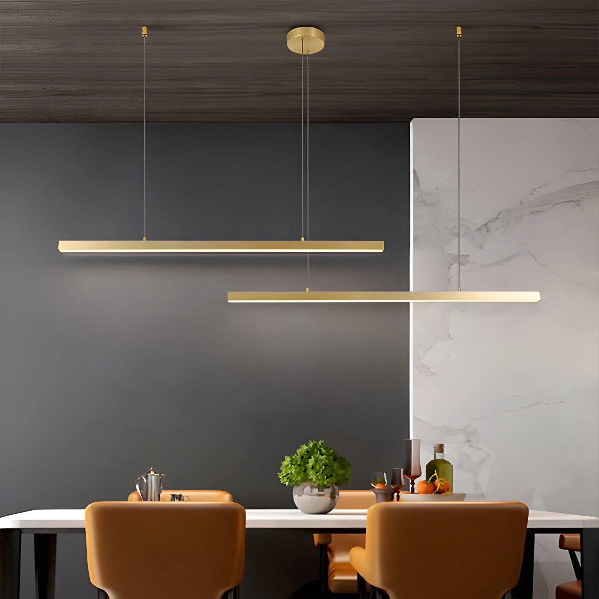 Antizer All Copper Minimalist Chandelier for Dining & Living Rooms