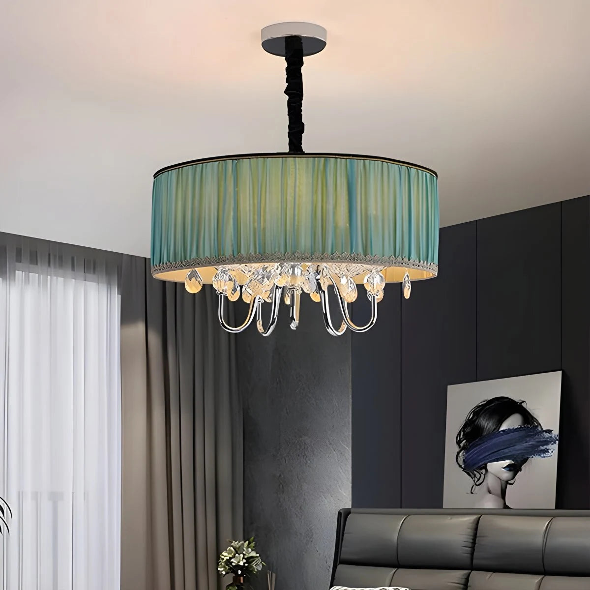 Antizer Alloy Luxury Crystal  Pendant Light for Living Room