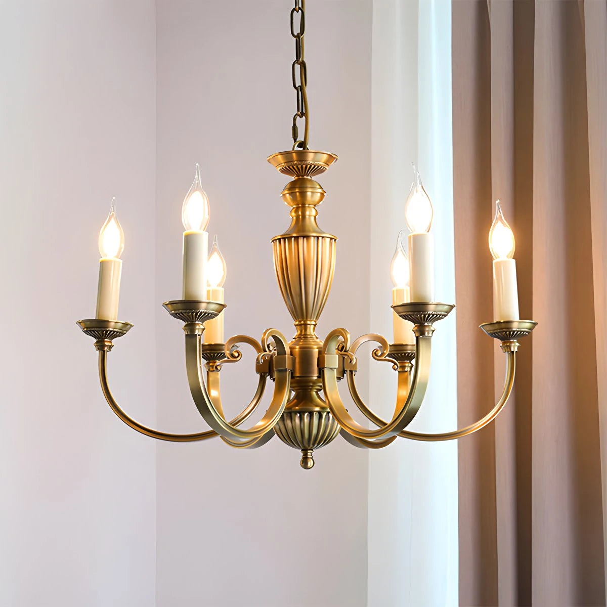 Antizer American Vintage Candle Copper Chandelier