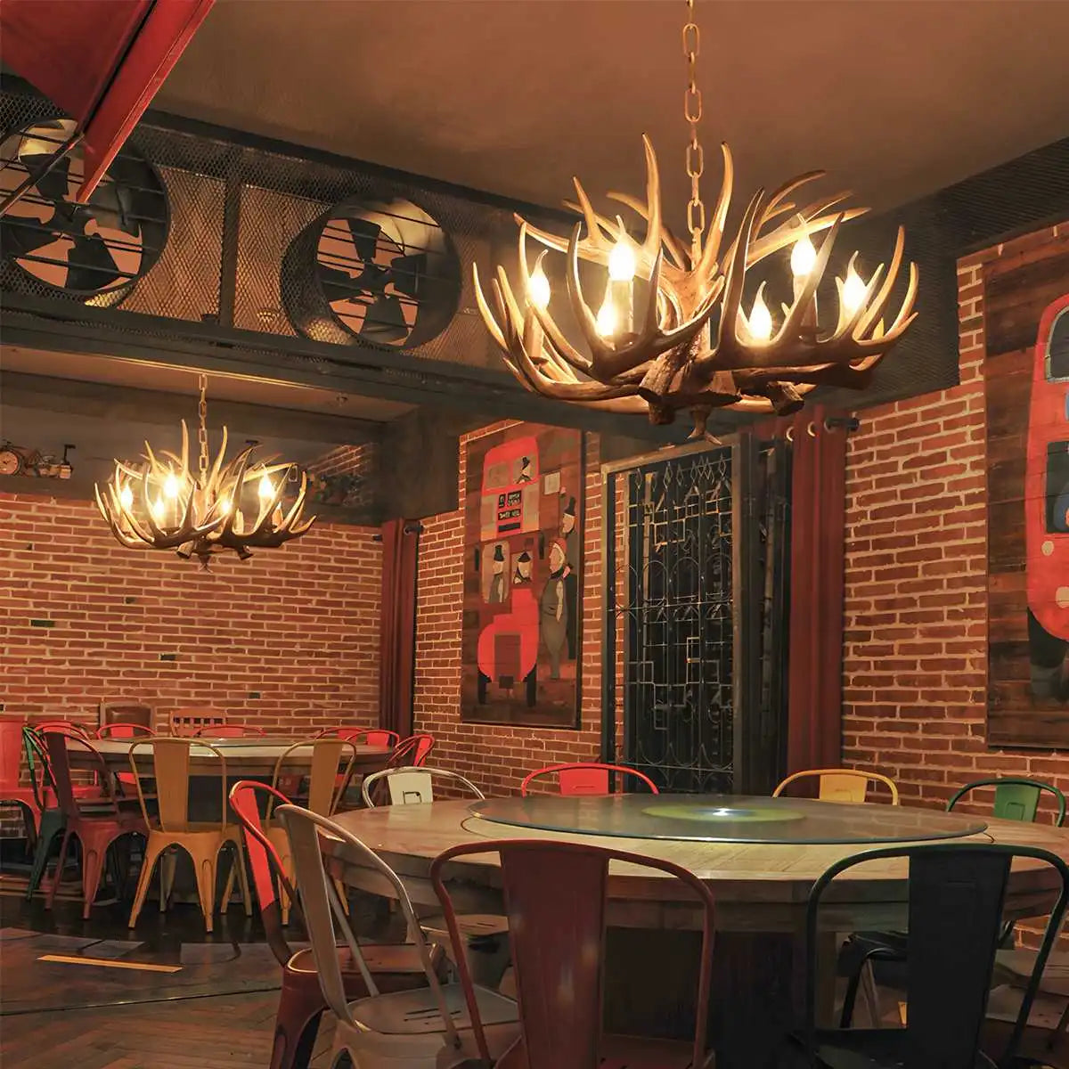 Antizer Antler Shape Resin Chandelier for Living Room