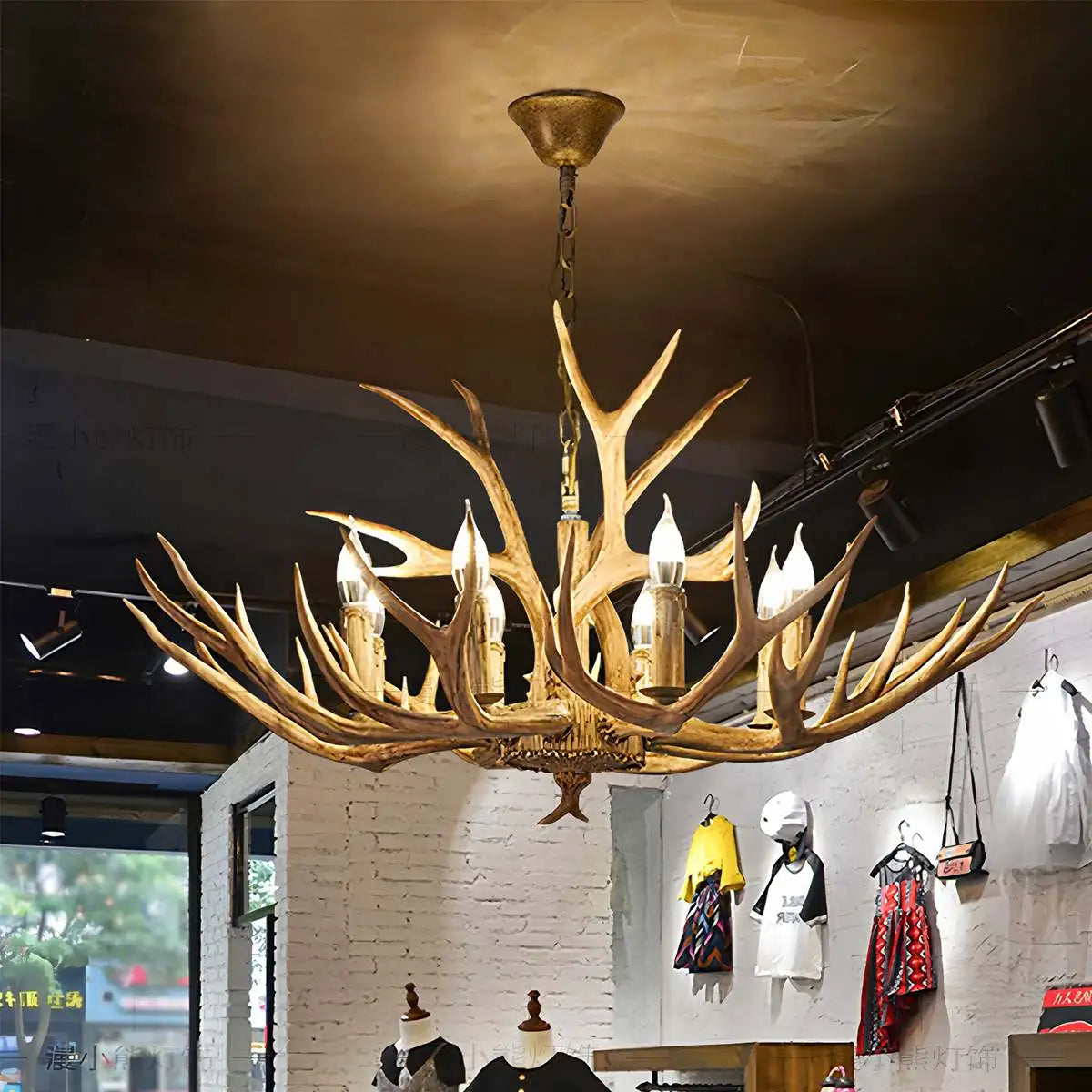 Antizer Antler Shape Resin Chandelier for Living Room