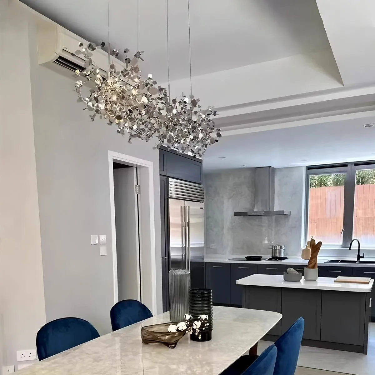 Antizer Argent/Gold Cloud Multi Pendant Chandelier