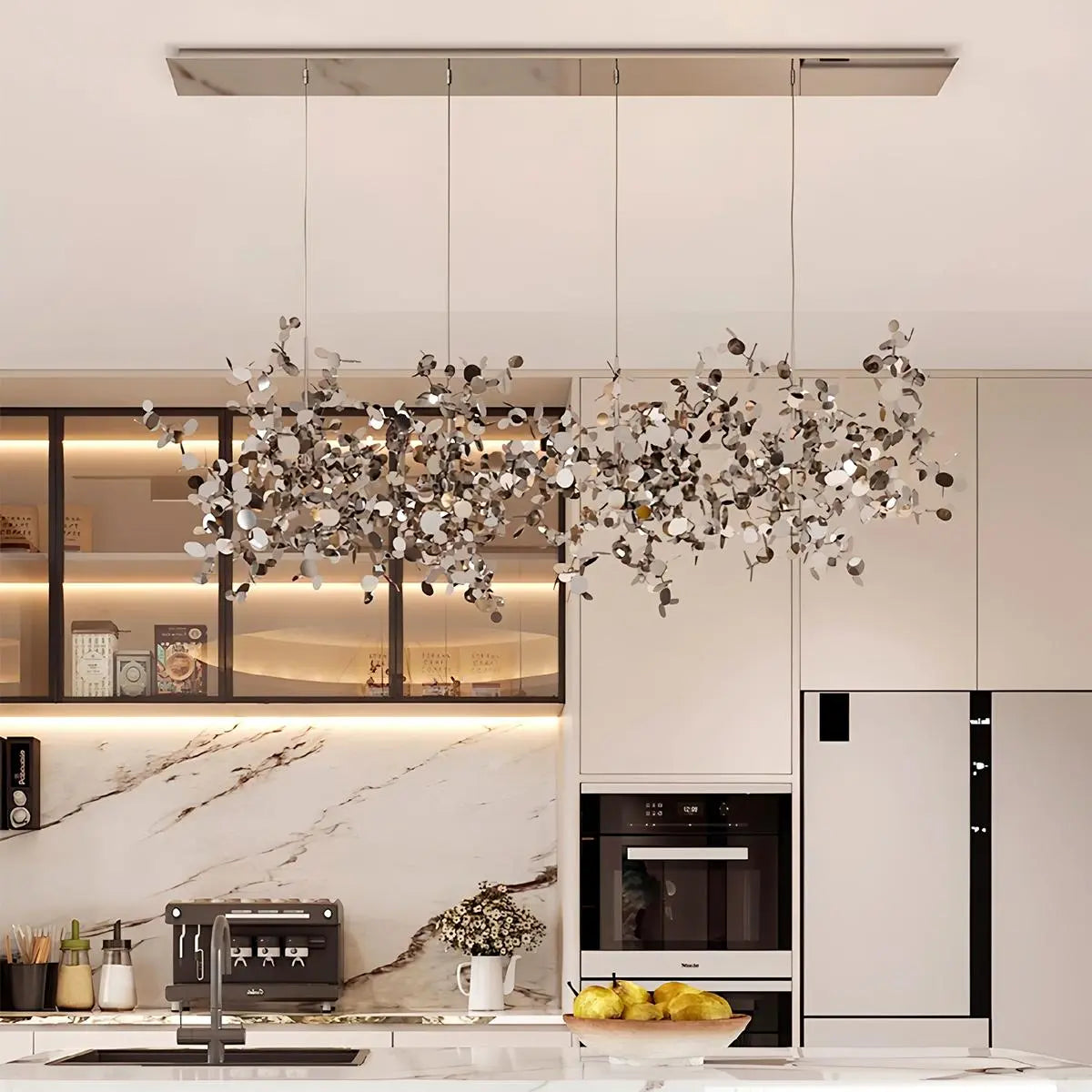 Antizer Argent/Gold Cloud Multi Pendant Chandelier