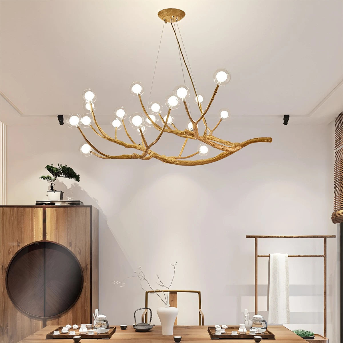 Antizer Arvore Branch Glass Chandelier for Dining Room