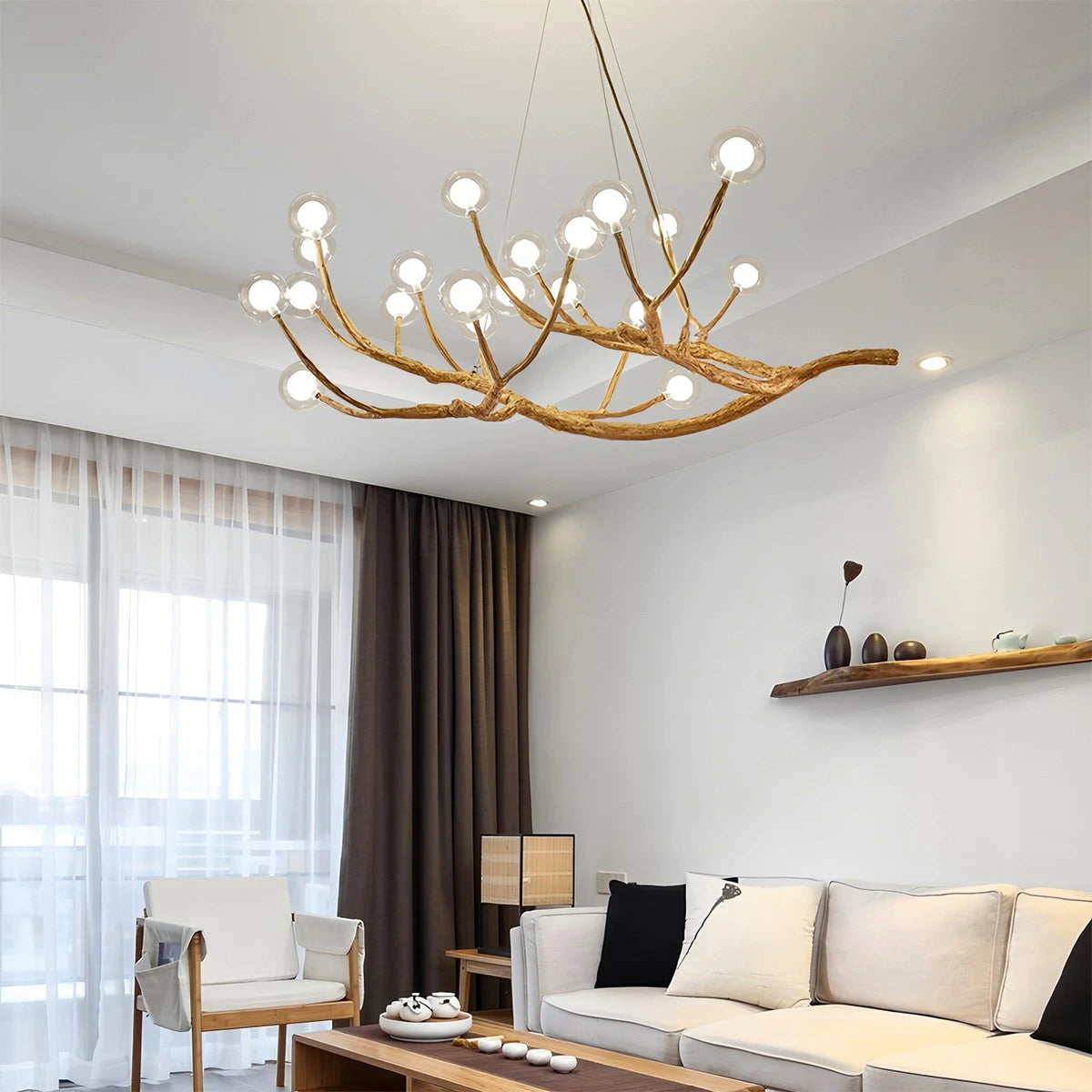 Antizer Arvore Branch Glass Chandelier for Dining Room