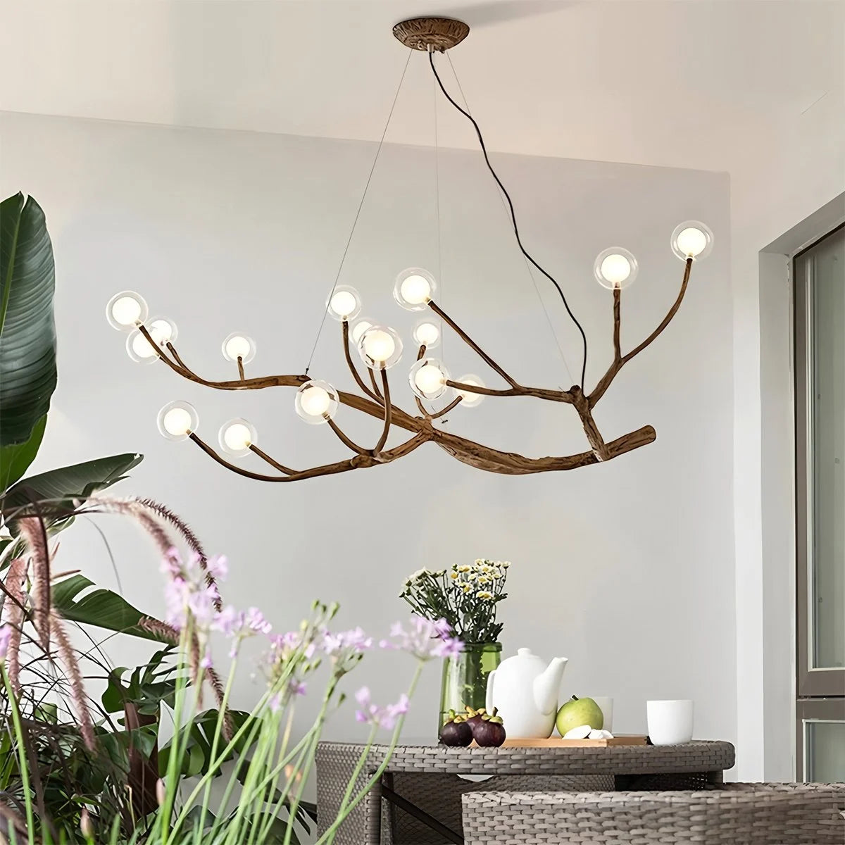 Antizer Arvore Branch Glass Chandelier for Dining Room