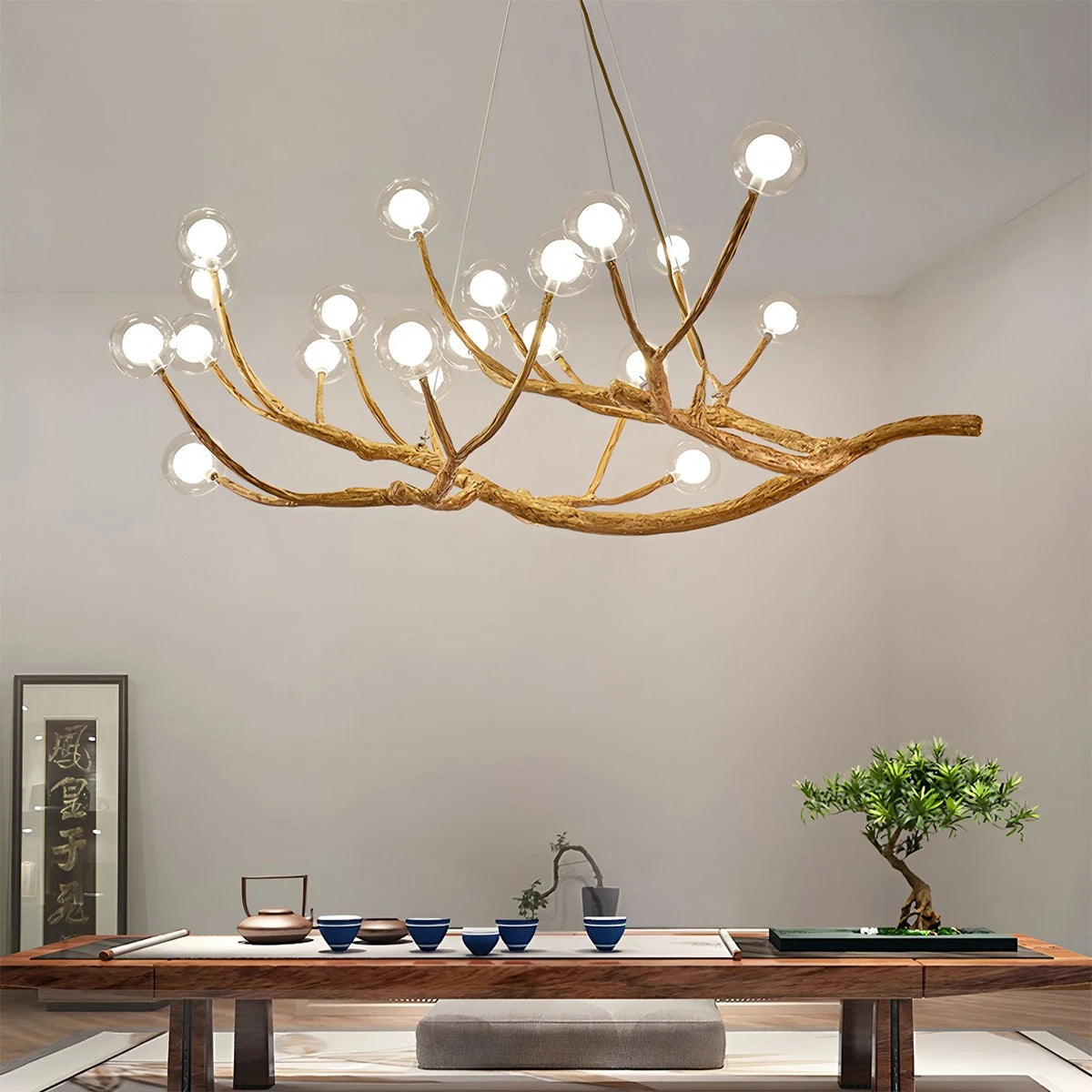 Antizer Arvore Branch Glass Chandelier for Dining Room