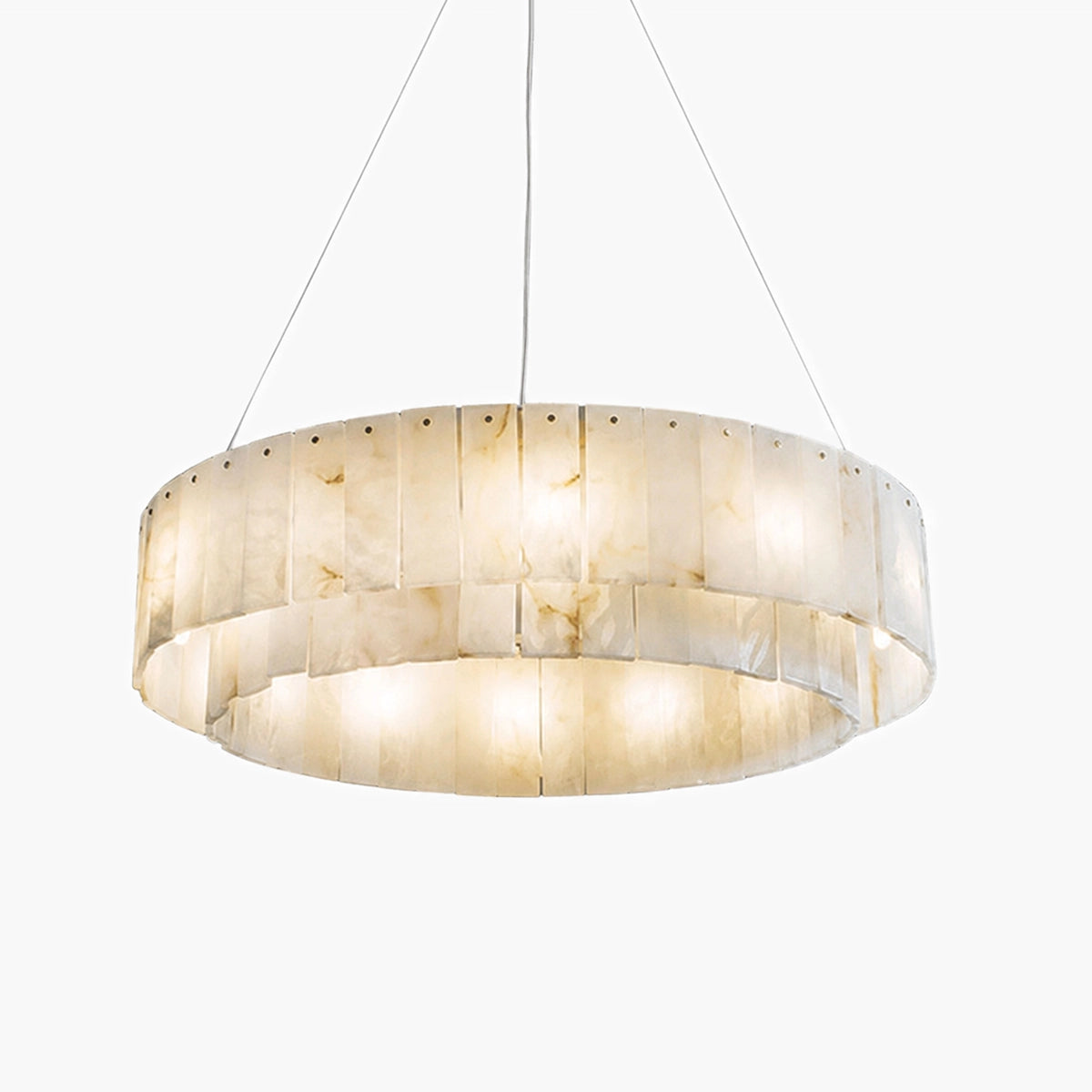 Antizer Brendra Alabaster Round Chandelier