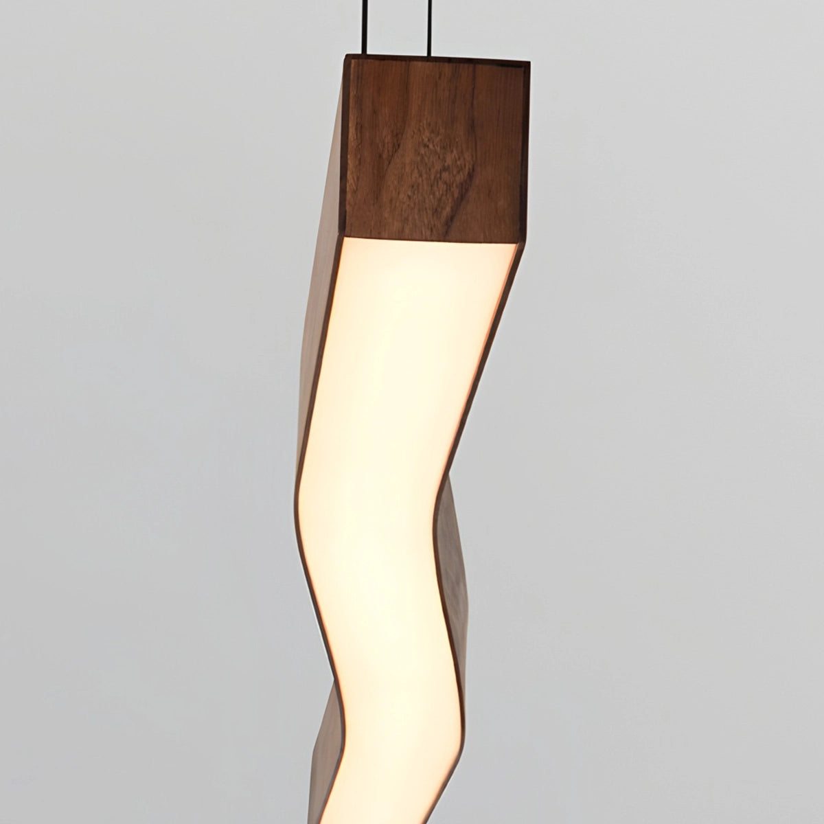 Antizer Woodgrain Linear Pendant Light for Kitchen