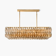 Antizer Chiara Glass Tiered Rectangular Chandelier