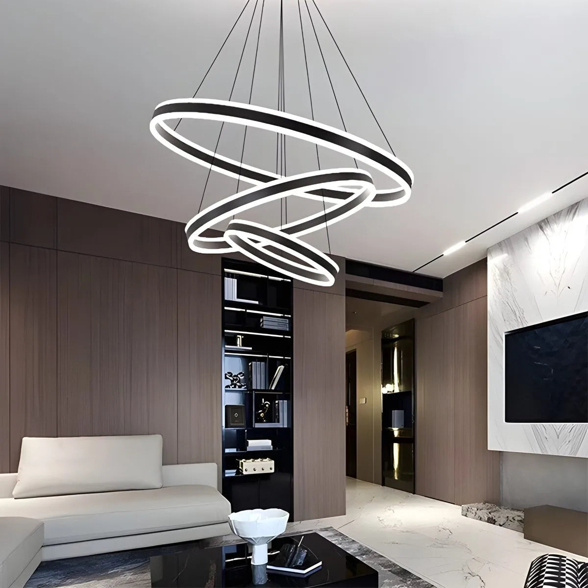Antizer Circle Layered Living Room Chandelier
