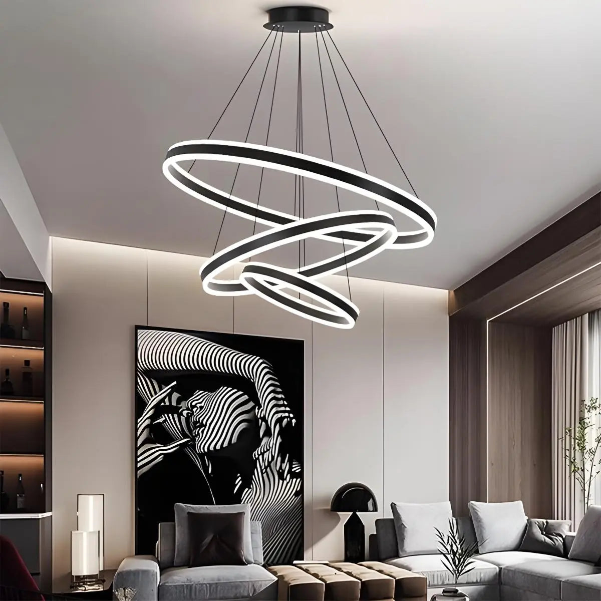 Antizer Circle Layered Living Room Chandelier