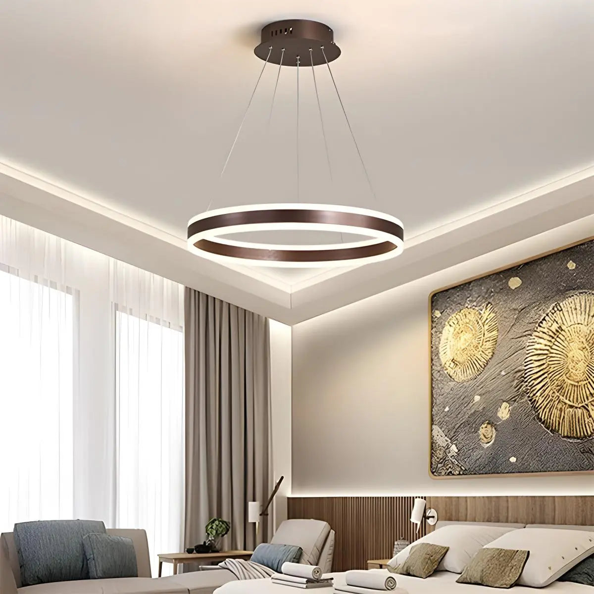 Antizer Circle Layered Living Room Chandelier