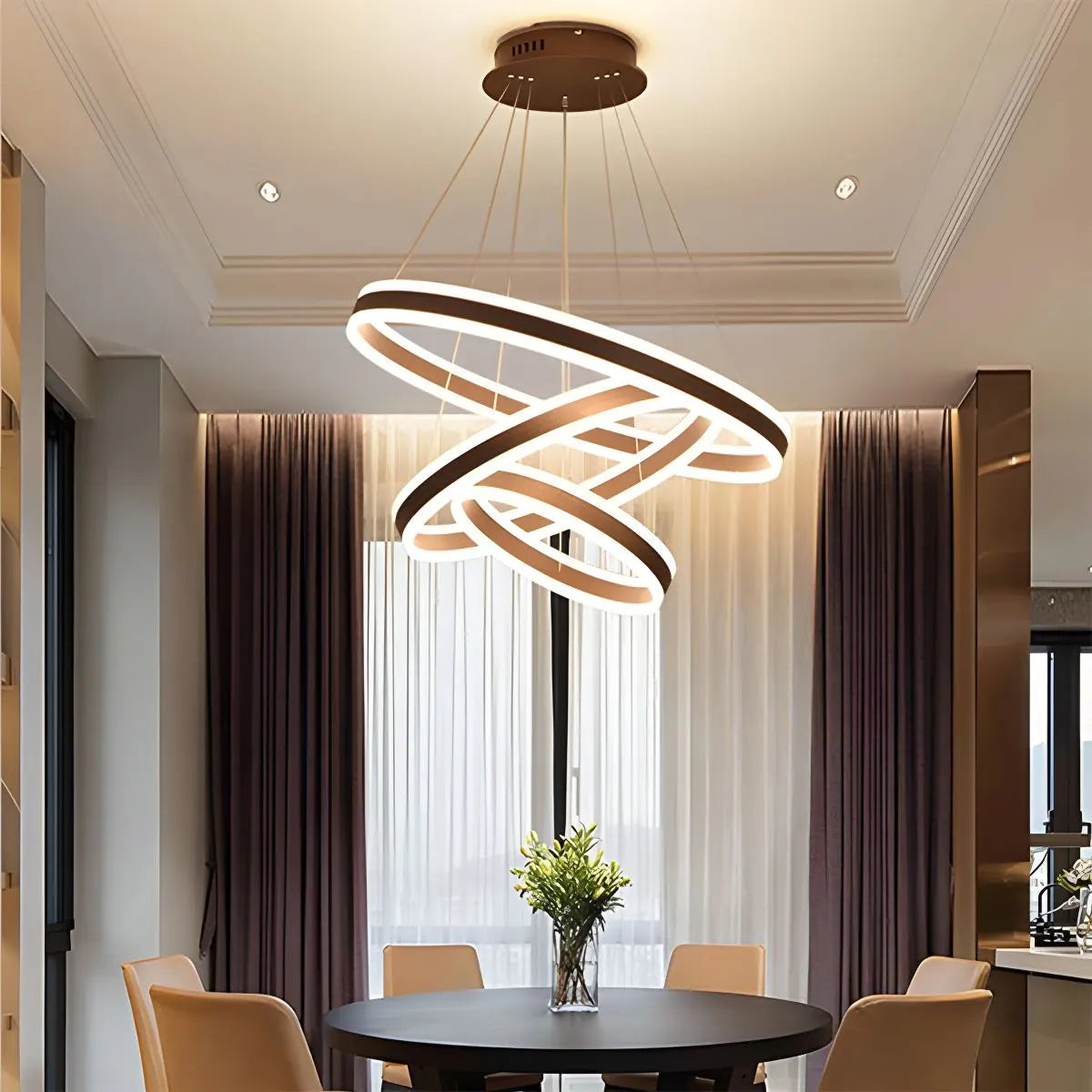 Antizer Circle Layered Living Room Chandelier