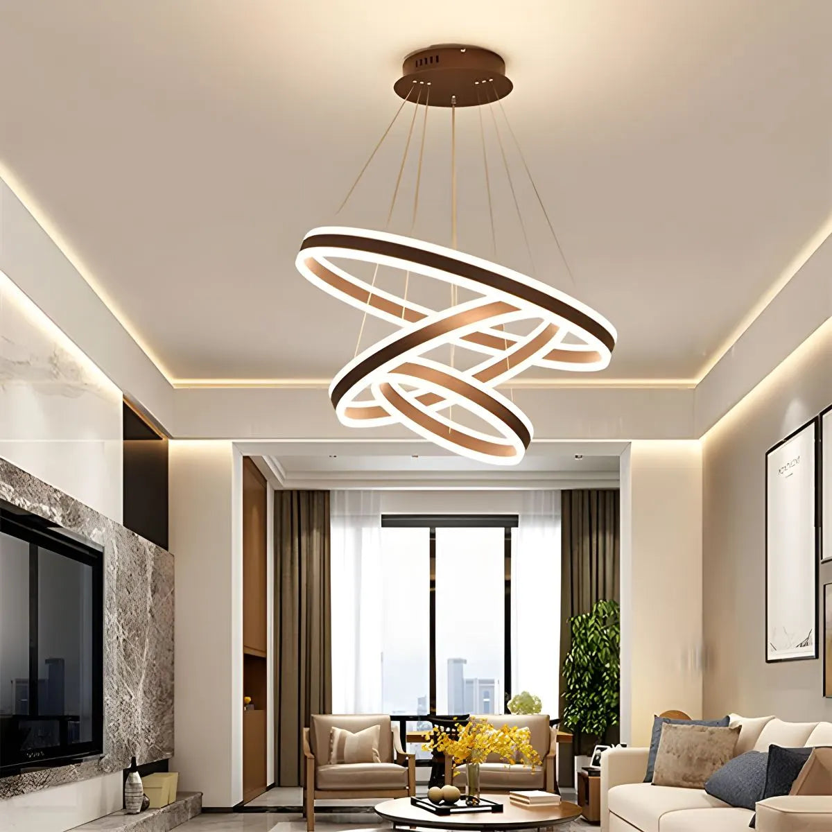 Antizer Circle Layered Living Room Chandelier