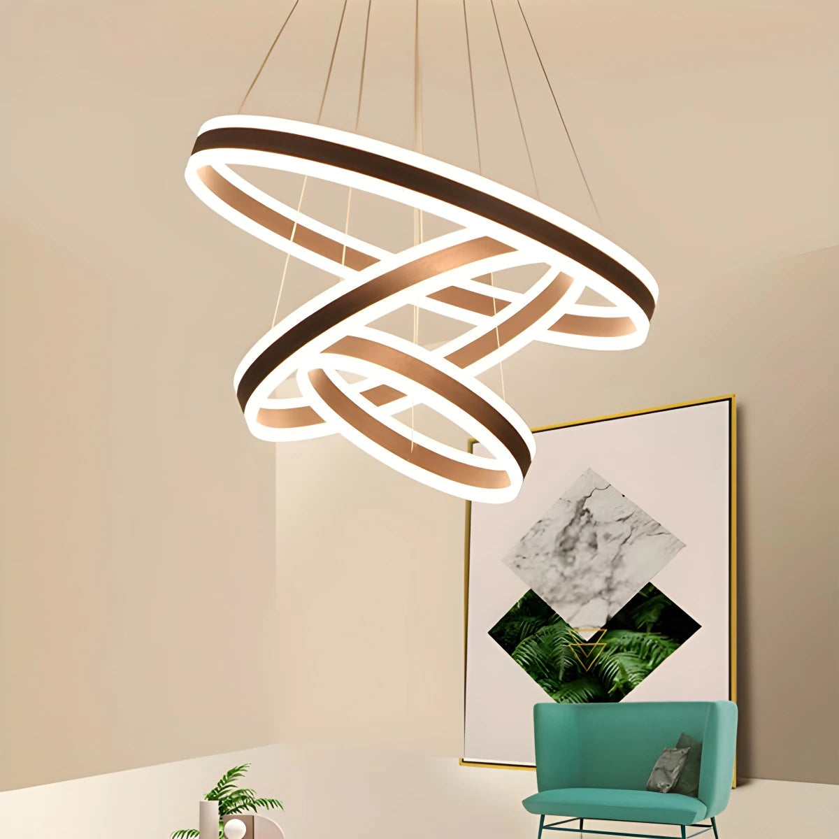 Antizer Circle Layered Living Room Chandelier