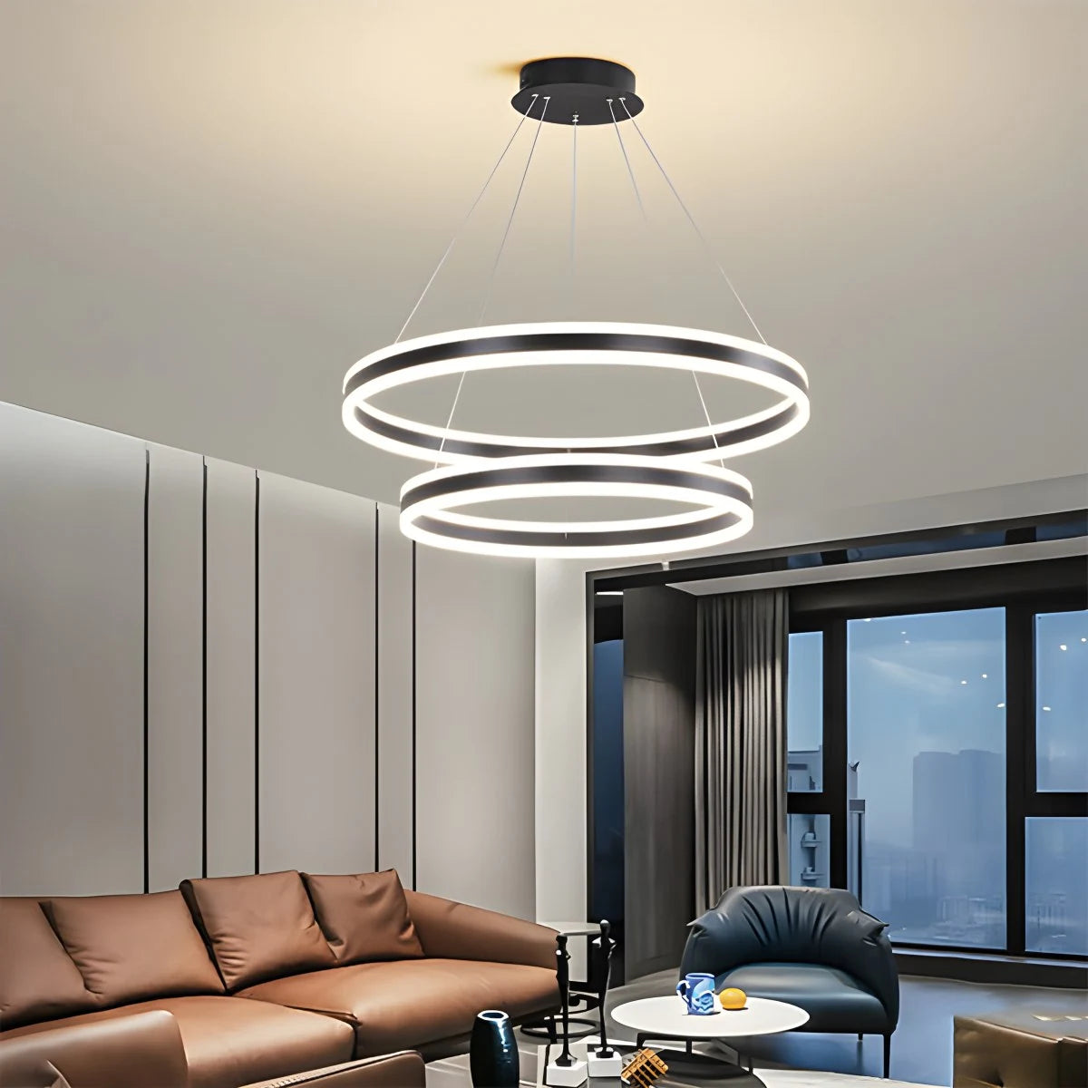 Antizer Circle Layered Living Room Chandelier