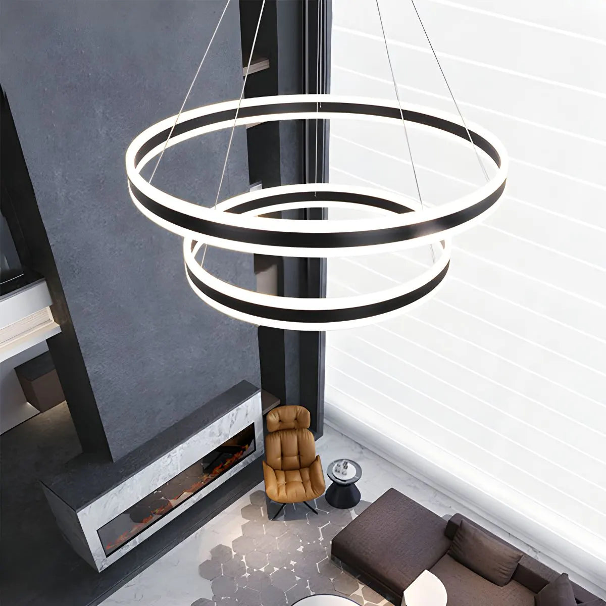Antizer Circle Layered Living Room Chandelier