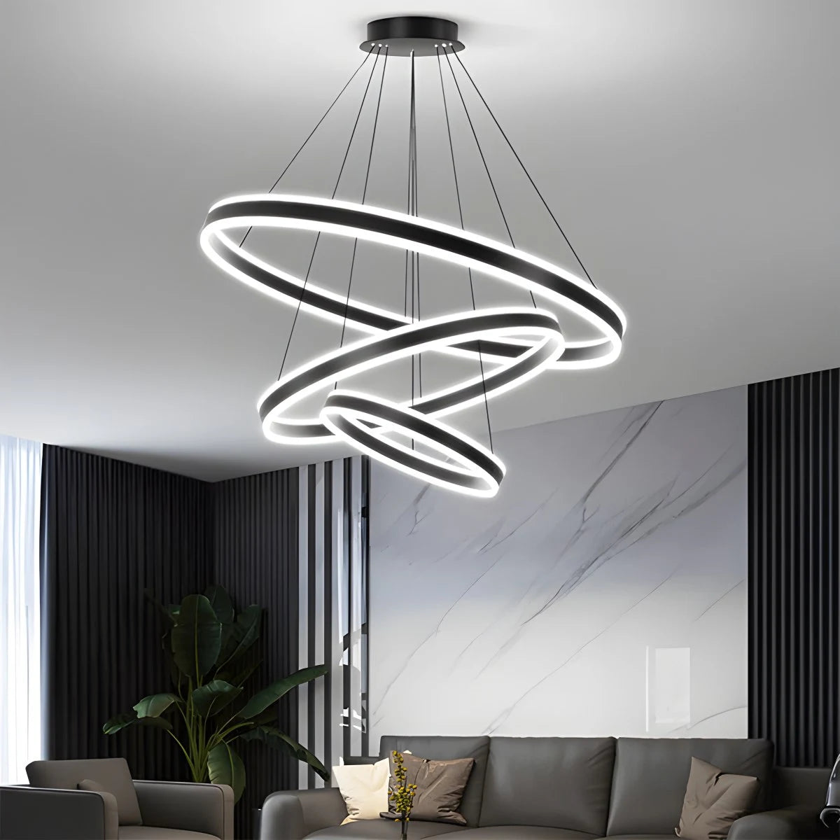 Antizer Circle Layered Living Room Chandelier