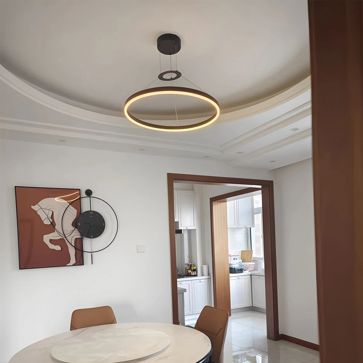 Antizer Circular Led Pendant Light for Living Room Kitchen