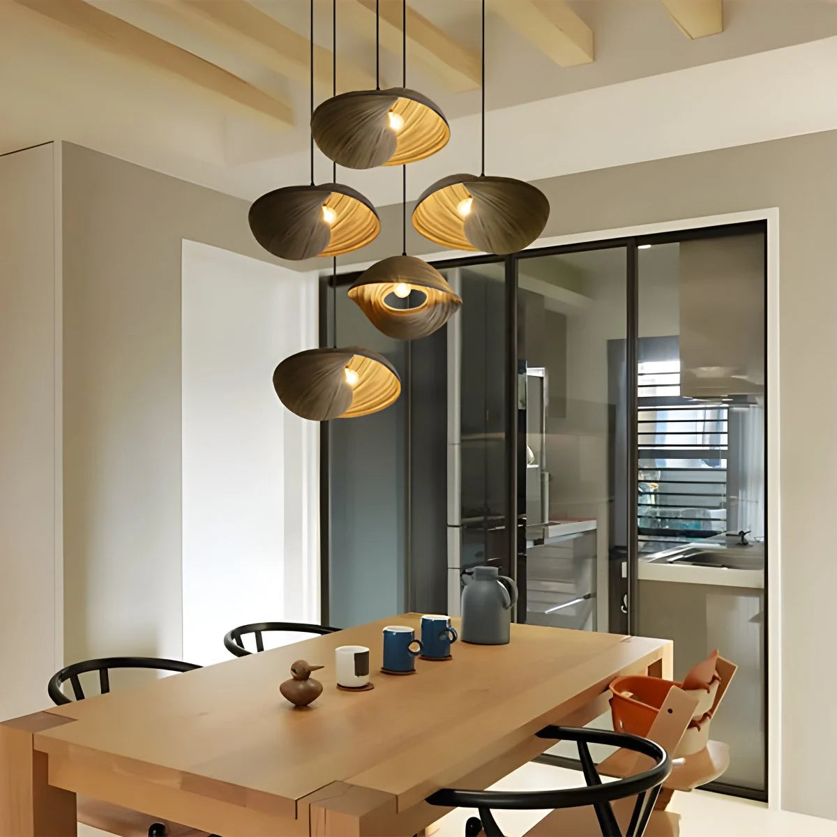 Antizer Creative Art Bamboo Weaving Pendant Light