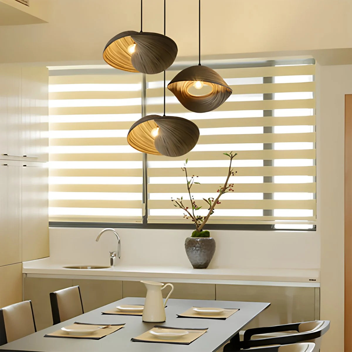 Antizer Creative Art Bamboo Weaving Pendant Light