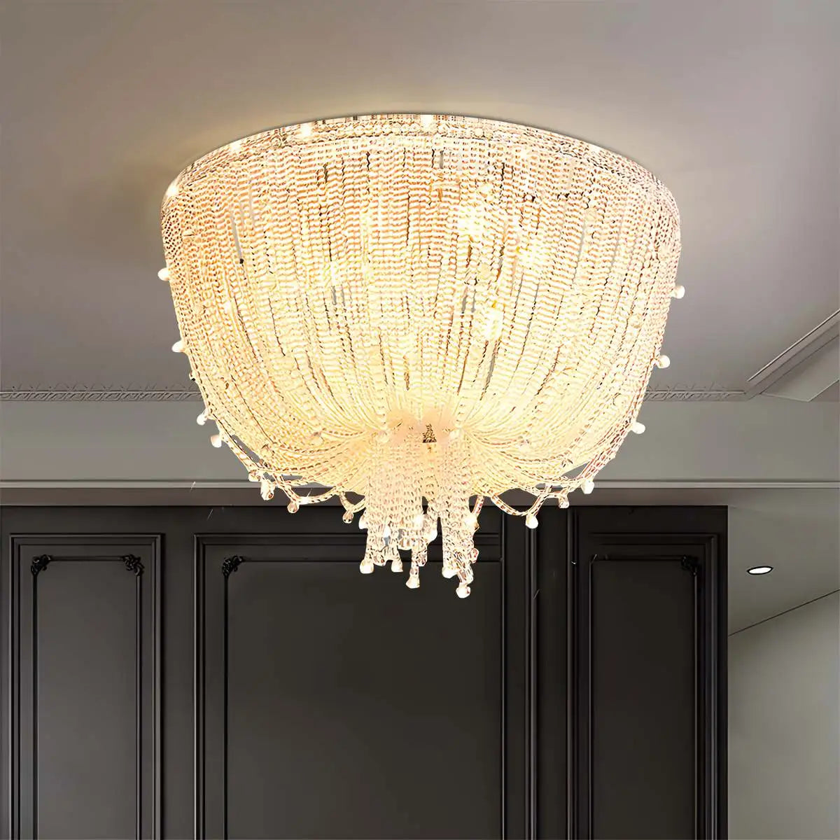 Antizer Creative Crystal Tassel Ceiling Light