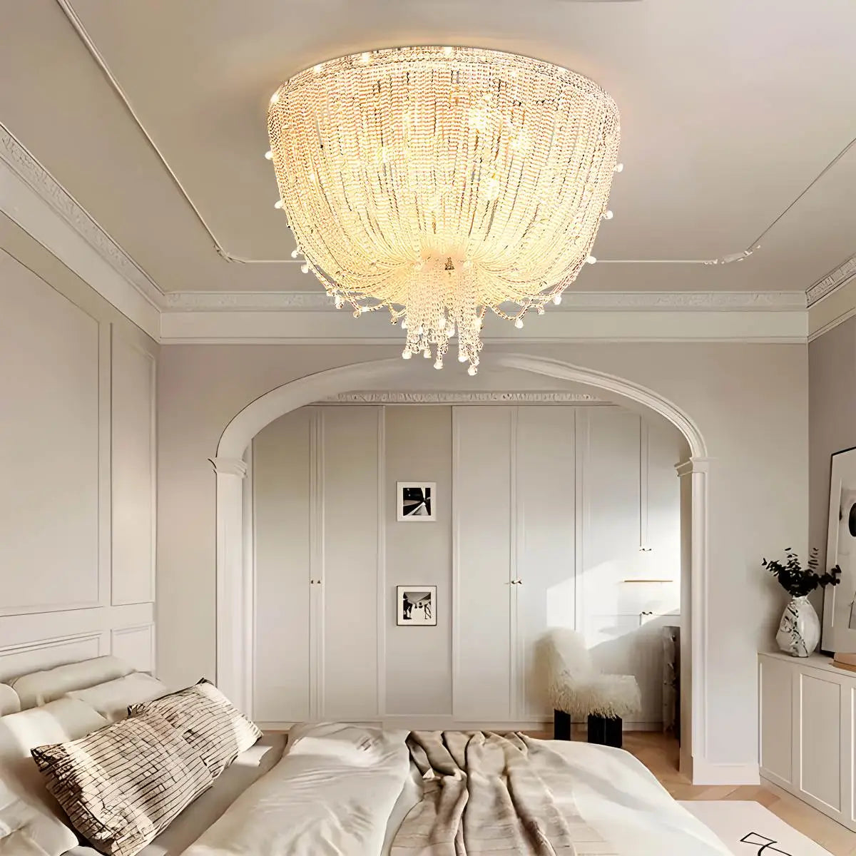 Antizer Creative Crystal Tassel Ceiling Light