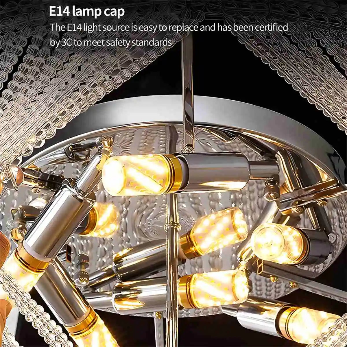 Antizer Creative Crystal Tassel Ceiling Light