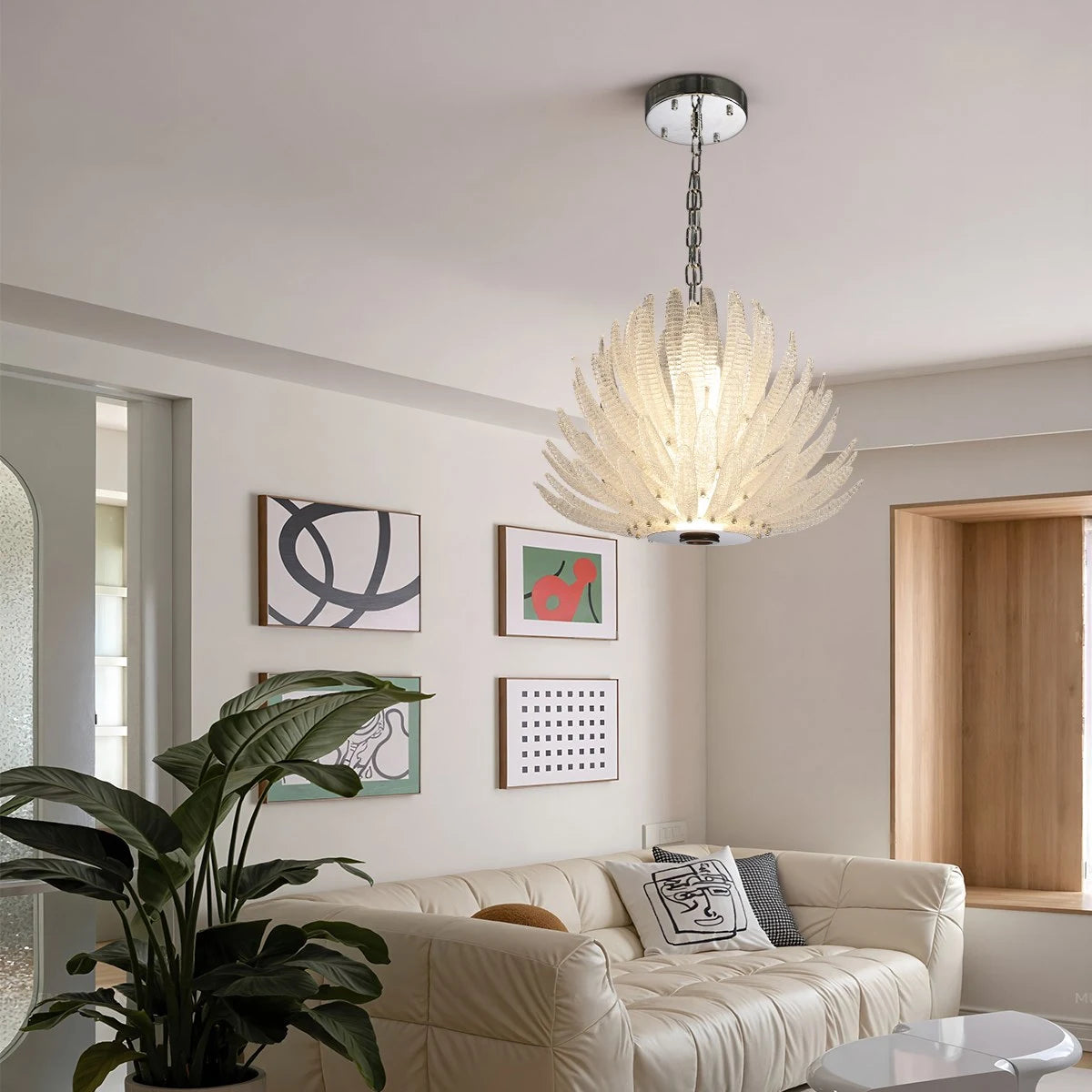 Antizer Creative Pinecone Glass Pendant Light