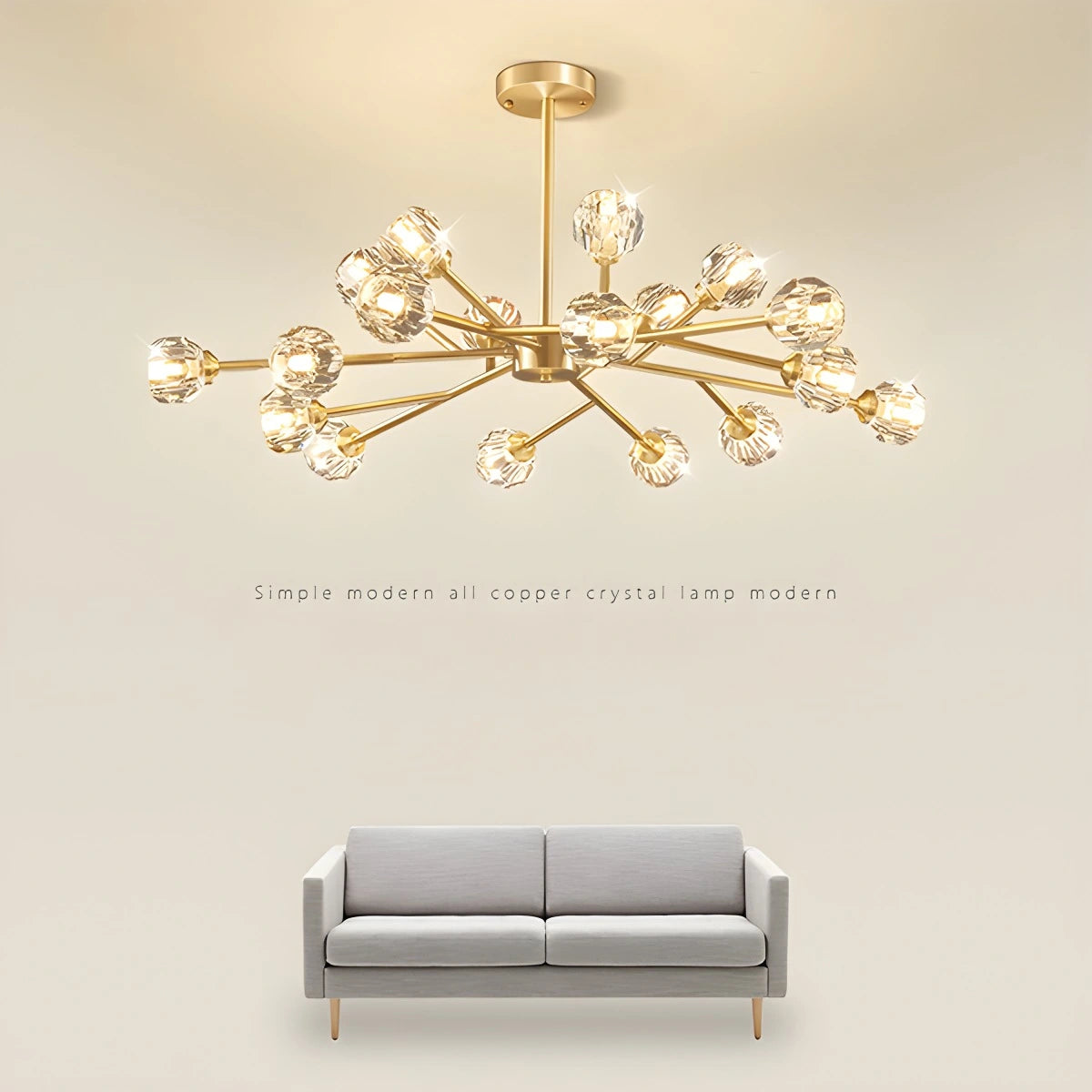 Antizer Crystal Ball Round Cluster Chandelier