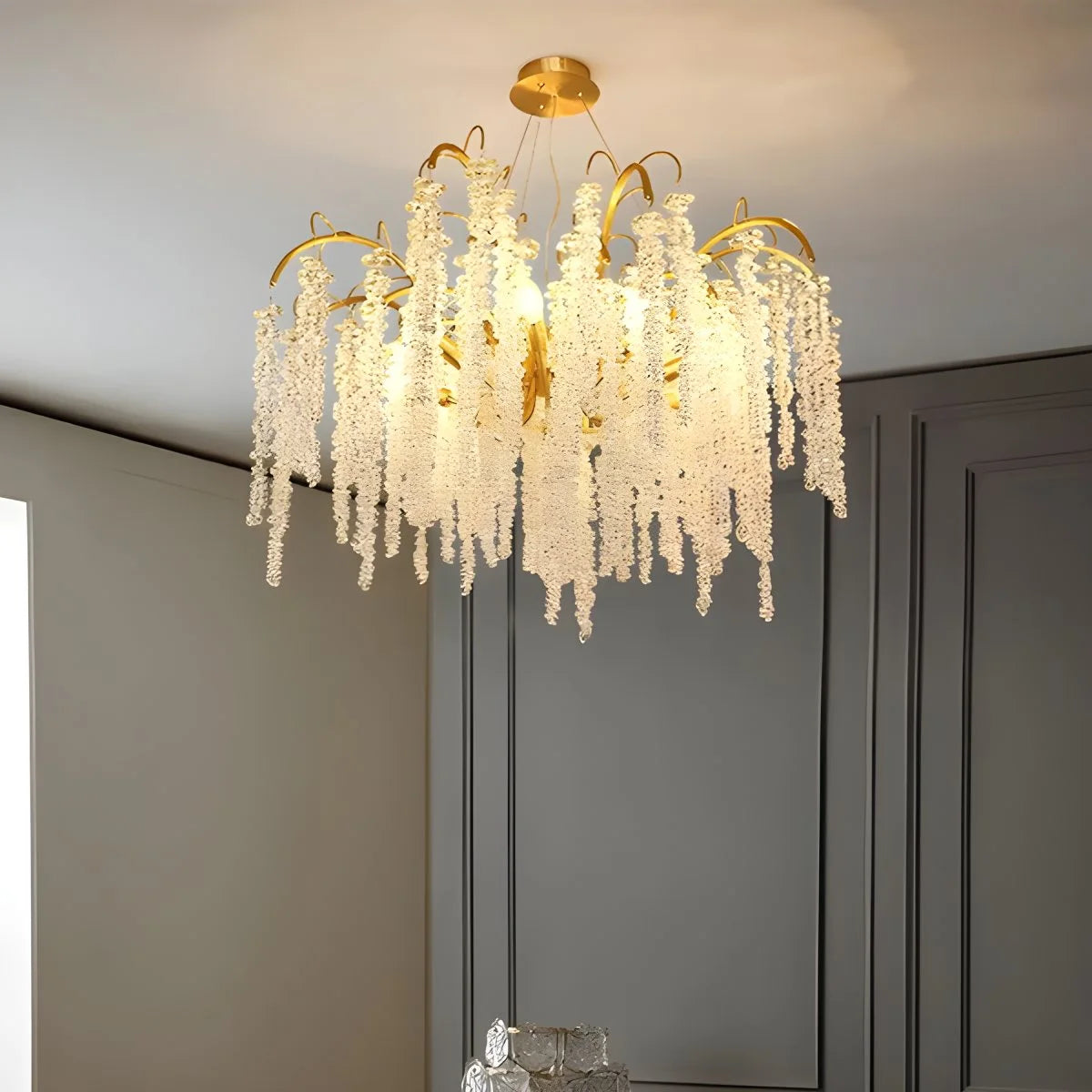 Antizer Crystal Tassel Chandelier