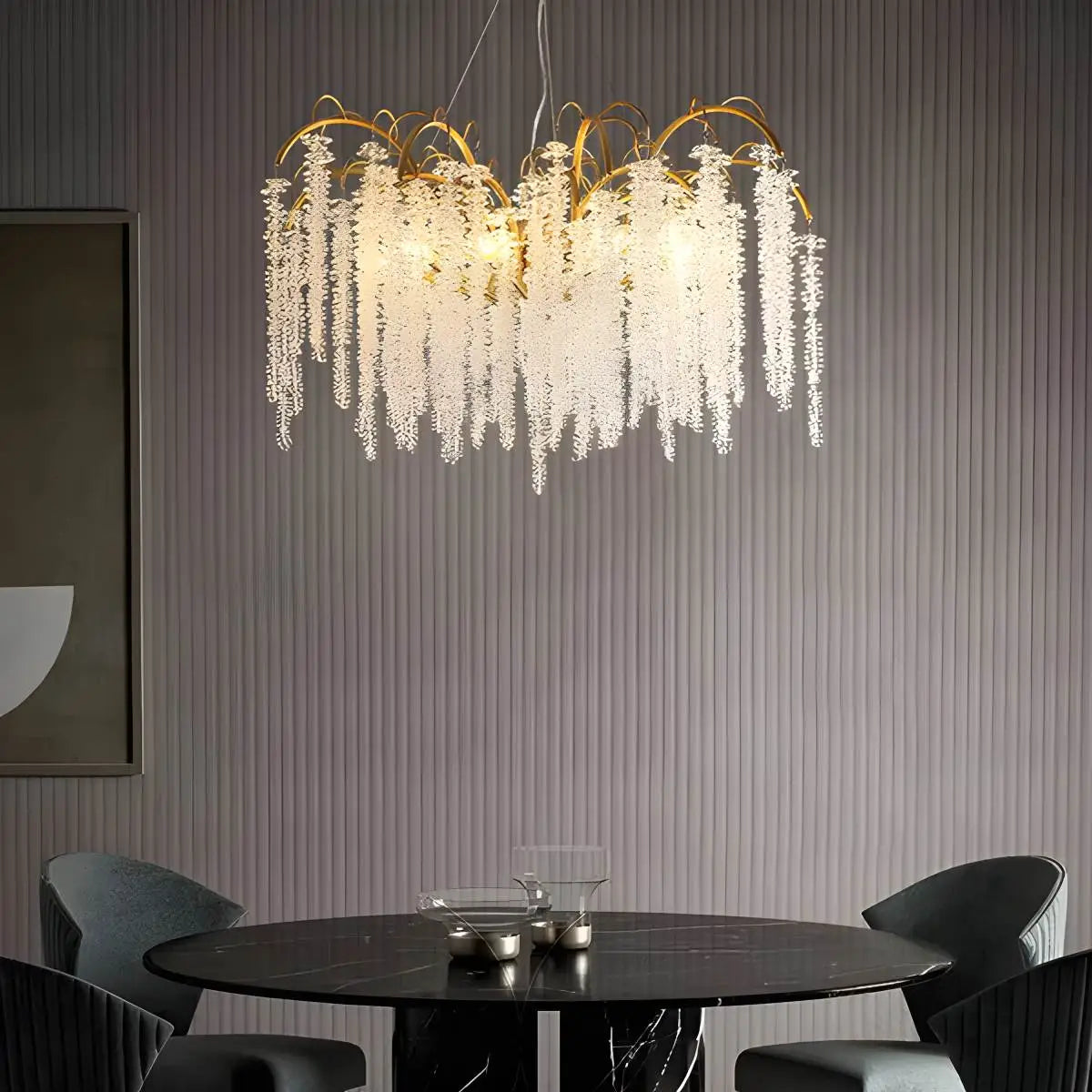 Antizer Crystal Tassel Chandelier