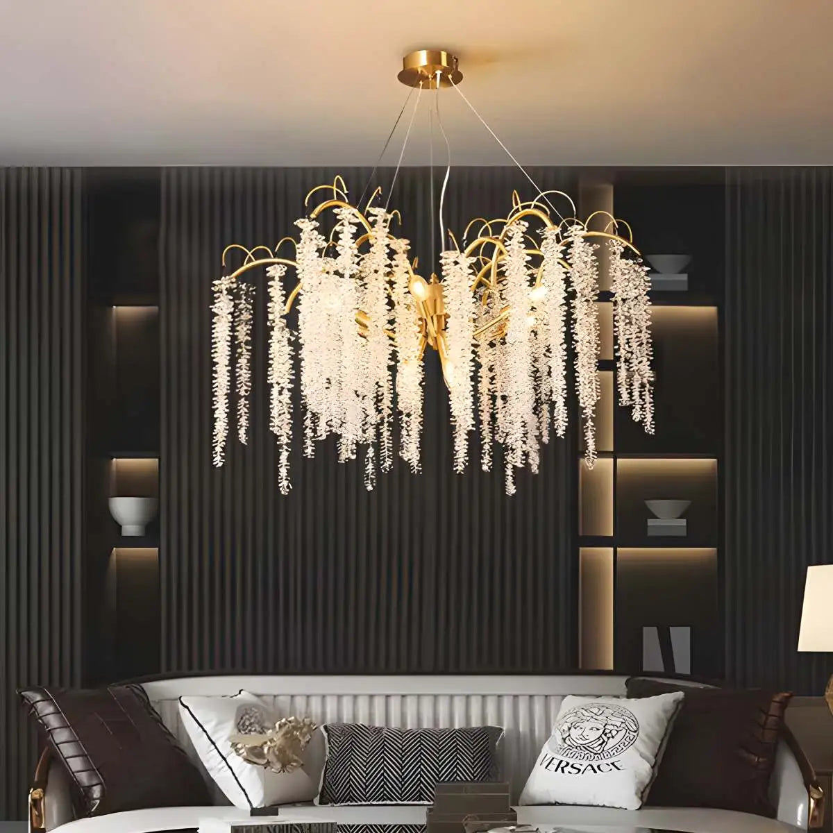 Antizer Crystal Tassel Chandelier