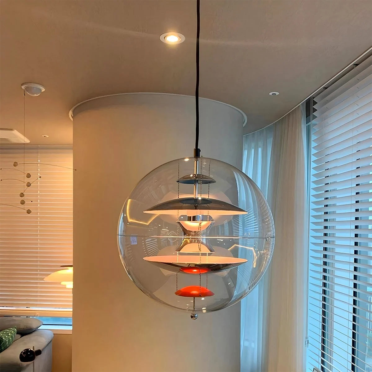 Antizer Danish Globe Dining Room Pendant Light