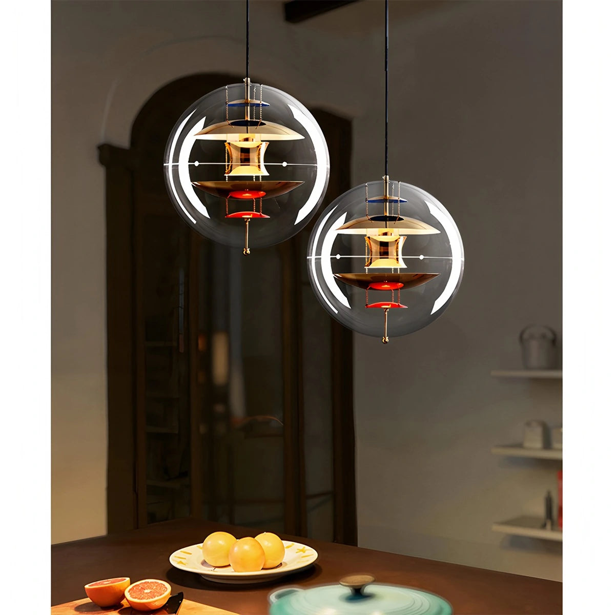 Antizer Danish Globe Dining Room Pendant Light