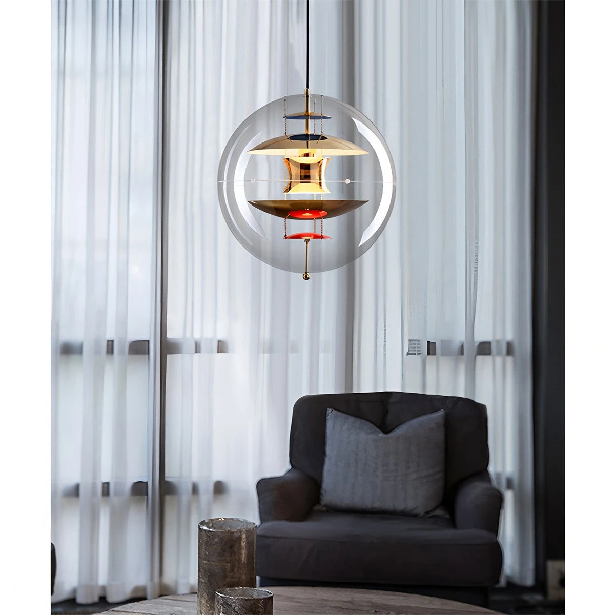Antizer Danish Globe Dining Room Pendant Light