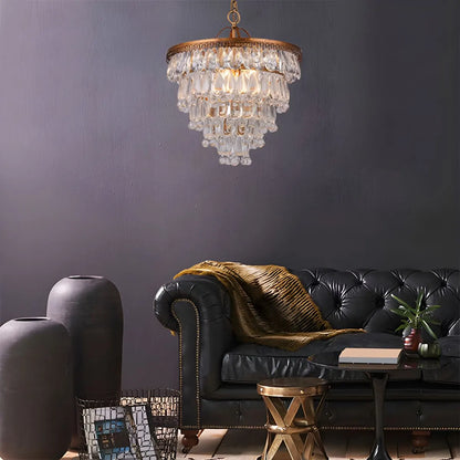 Antizer Droplet Crystal Chandelier for Dining Room