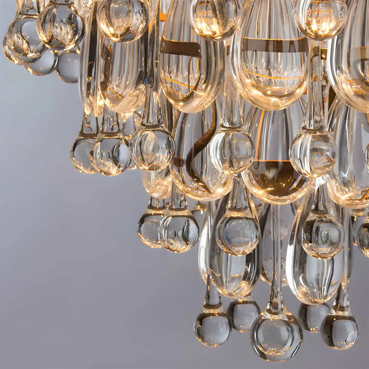 Antizer Droplet Crystal Chandelier for Dining Room