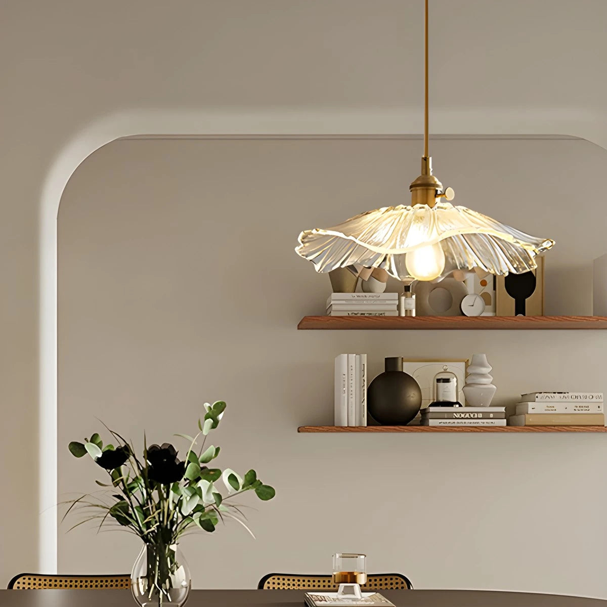 Antizer European Style Copper Glass Ceiling Lamp-J