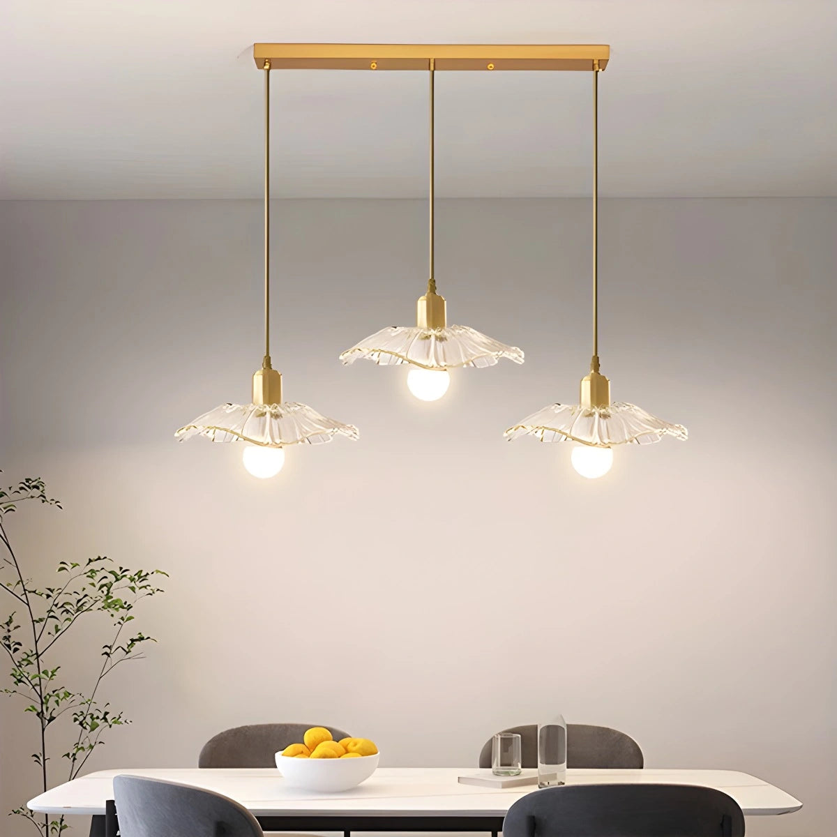 Antizer European Style Copper Glass Ceiling Lamp-J