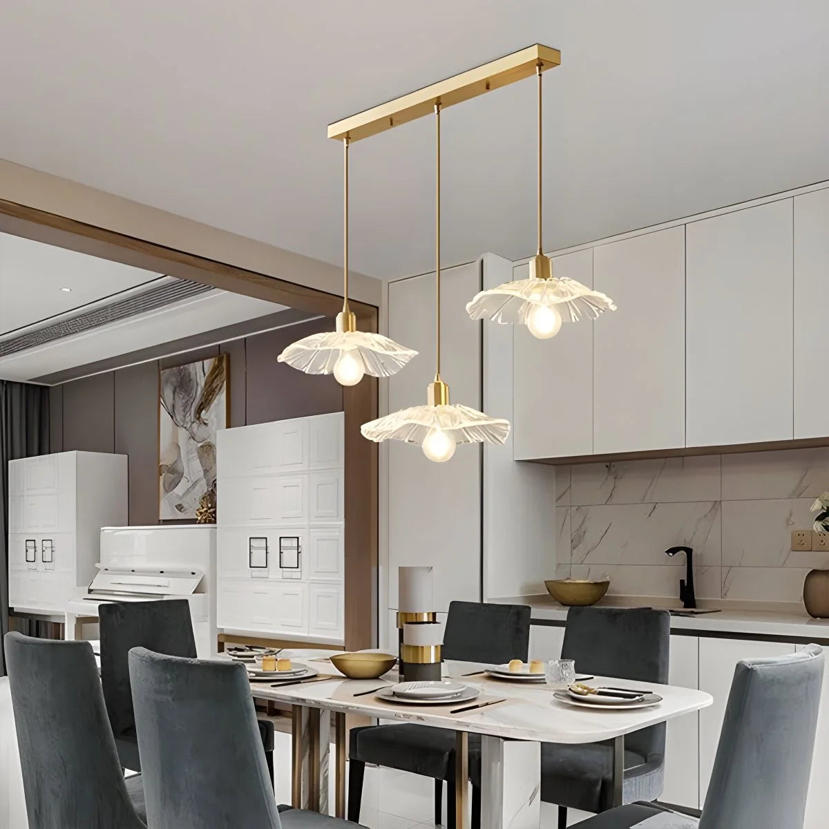 Antizer European Style Copper Glass Ceiling Lamp-J