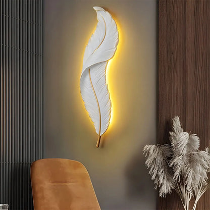 Antizer Feather Wall Lamp for Bedroom